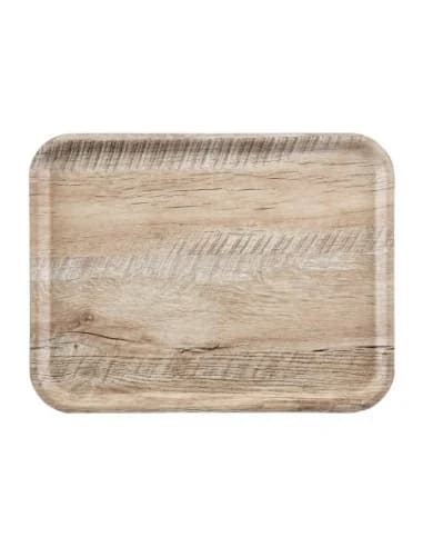 Plateau stratifié surface grainée Madeira Cambro chêne clair 43 cm