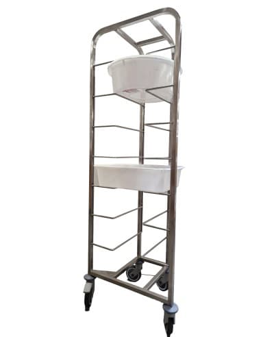 Échelle inox soudée pour 8 bacs de diviseuse L2G
