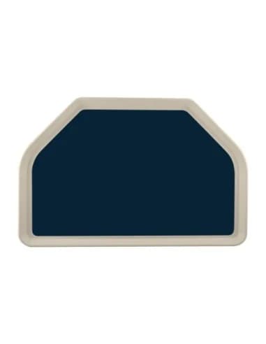 Plateau de service en polyester Roltex Trapèze GN 500x325mm bleu