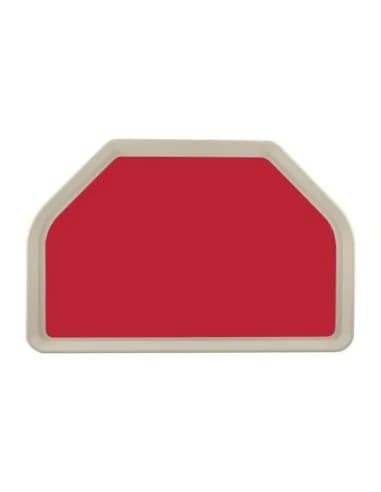 Plateau de service en polyester Roltex Trapèze GN 500x325mm rouge