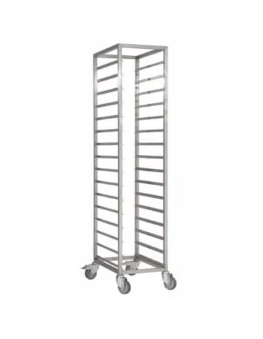 Chariot à glissières inox Gastro M GN 2/1 18 niveaux