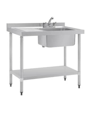 Plonge un bac égouttoir à gauche Vogue 1000mm