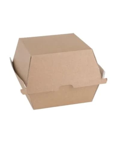 Grandes boîtes hamburger compostables kraft Fiesta Compostable 112mm (lot de 150)