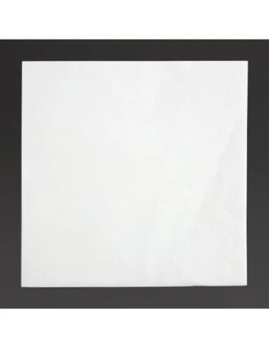 Serviettes cocktail 2 plis pliage 1/4 Fiesta Recyclable 240mm blanches (lot de 4000)