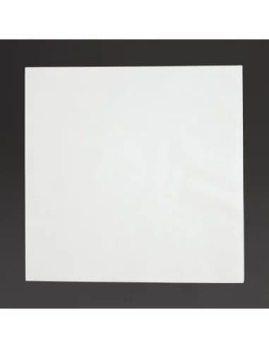 Serviettes snacking 2 plis pliage 1/4 Fiesta Recyclable 330mm blanches (lot de 2000)