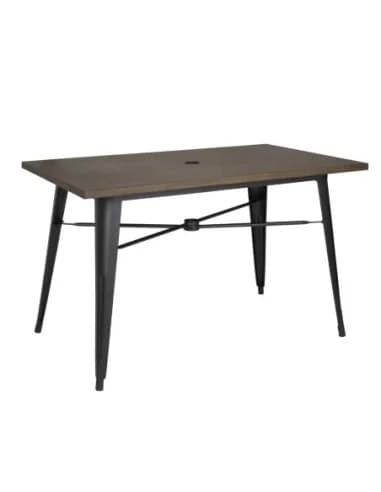 Table d'extérieur en aluminium et bois Bolero Complete 120x76 cm bois noir