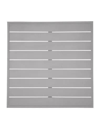 Plateau de table carré en aluminium Bolero gris clair 700 mm