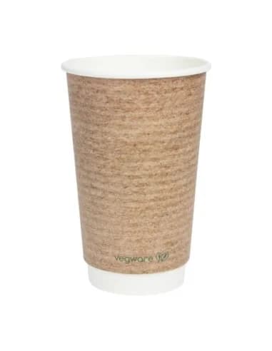 Gobelets boissons chaudes double paroi compostables Vegware 455 ml (lot de 400)