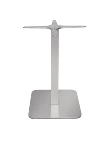 Pied de table carré en acier inoxydable Bolero