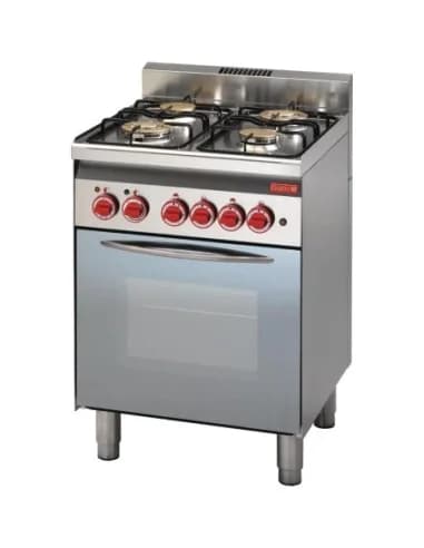 Fourneau 4 feux gaz sur four électrique à convection, gril électrique et porte vitrée Gastro M 60/60CFGE
