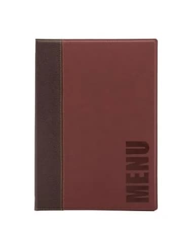 Protège-menus contemporain Securit A4 rouge foncé