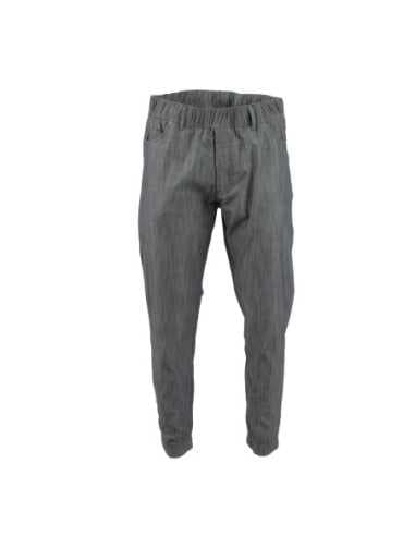 Pantalon de cuisine Works Urban Jogger 257 Ă fines rayures noires et blanches S