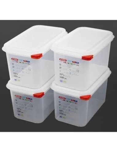 Boîtes alimentaires en polypropylène GN 1/4 Araven 4,3L (lot de 4)