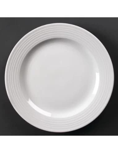 Assiettes à bord large Olympia Linear 310mm (Lot de 6)
