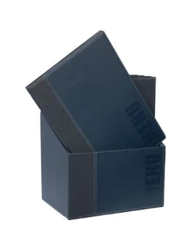 Coffret de protège-menus contemporains Securit A4 bleus (Lot de 20)