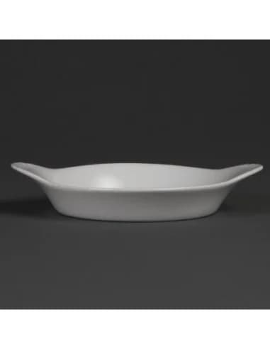 Plats ronds à oreilles blancs Olympia 192x151mm (Lot de 6)