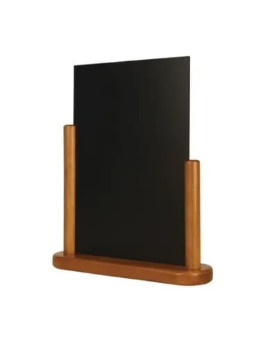 Elégante ardoise de table Securit finition teck 320 x 270mm