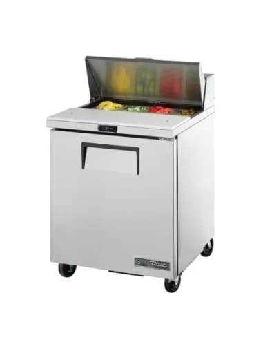 Table de préparation 8 bacs GN 1/6 1 porte True TSSU-27-08-HC