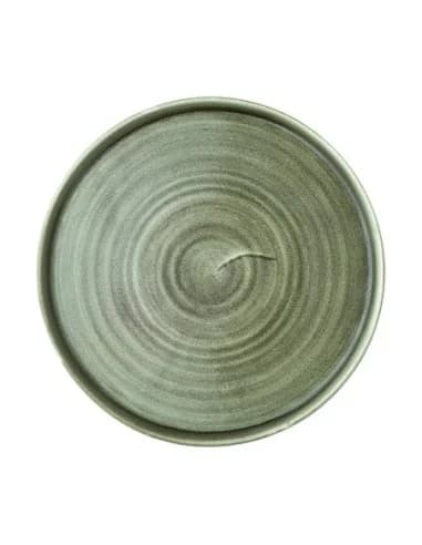 Assiettes avec rebord Churchill Stonecast Patina Green 260mm (Lot de 6)