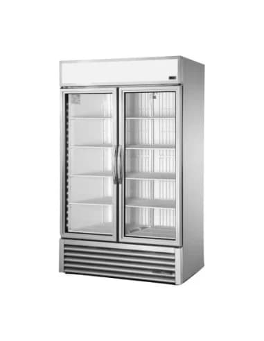 Vitrine réfrigérée négative libre service 2 portes True GDM-43F-HC~TSL01 ALU