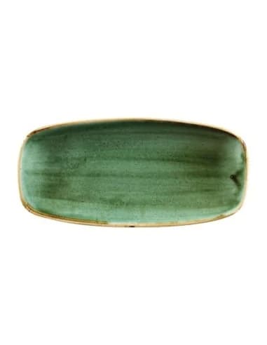 Assiettes oblongues Churchill Stonecast No.4 Samphire Green 269 x 127mm (Lot de 12)