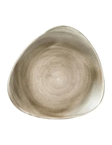 Assiettes triangulaires Churchill Stonecast Patina Lotus Antique Taupe 254mm (Lot de 12)