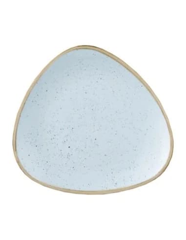 Assiettes triangulaires Churchill Stonecast Duck Egg Lotus 265mm (Lot de 12)