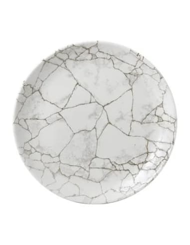 Assiettes rondes Studio Prints Kintsugi Agate Grey 260mm (Lot de 12)