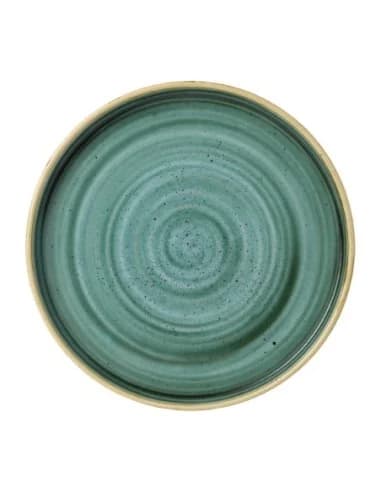 Assiettes avec rebord Churchill Stonecast Samphire Green 210mm (Lot de 6)