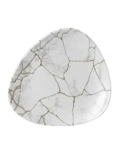 Assiettes triangulaires Churchill Studio Prints Kintsugi Agate Grey Lotus 177mm (Lot de 12)