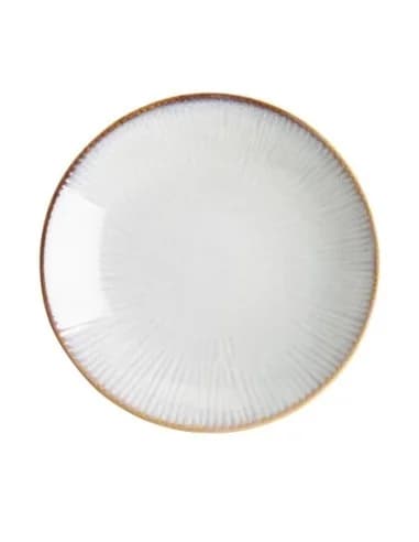 Assiettes creuses Olympia Drift en relief gris 260 mm (lot de 4)