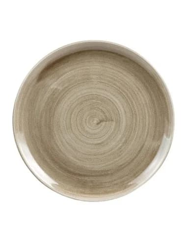 Assiettes rondes Churchill Stonecast Patina Antique Taupe 324mm (Lot de 6)