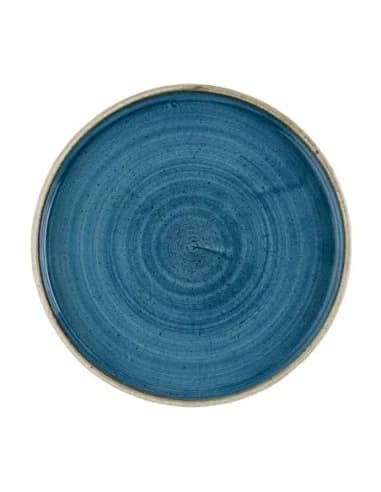 Assiettes avec rebord Churchill Stonecast Java Blue 210mm (Lot de 6)