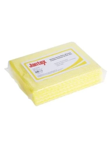 Chiffons non tissés très résistants Jantex jaunes (lot de 25)