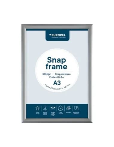 Cadre clipsable en aluminium Europel A3 25mm