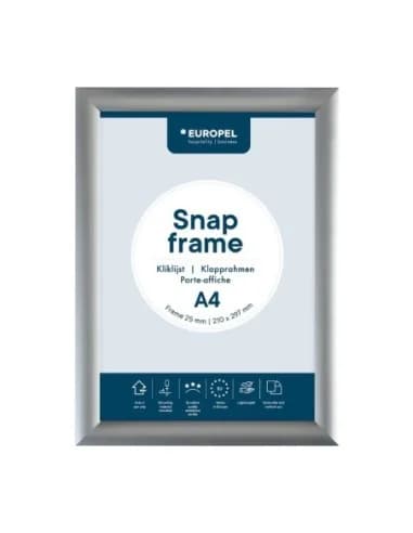 Cadre clipsable en aluminium Europel A4 25mm