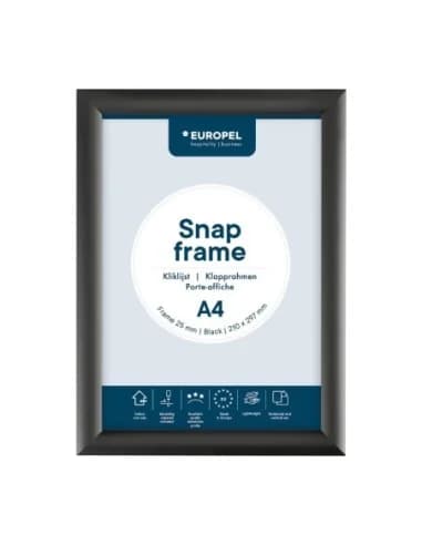 Cadre clipsable Europel A4 25mm noir