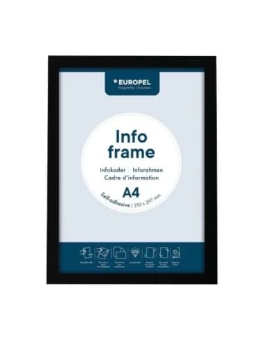 Cadres d'affichage autocollants Europel A4 noirs (lot de 2)