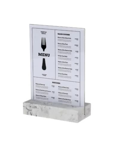 Présentoir de table Europel A5 polystone blanc