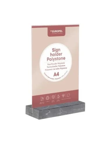 Présentoir de table Europel A4 polystone anthracite
