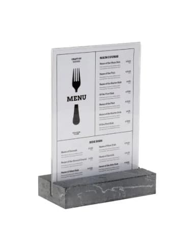 Présentoir de table Europel A5 polystone anthracite