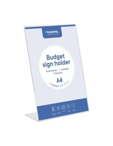 Présentoir de table Europel Budget L-standard A4 transparent