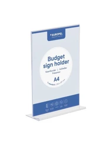Présentoir de table Europel Budget T-standard A4 transparent