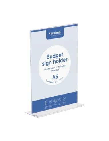 Présentoir de table Europel Budget T-standard A5 transparent