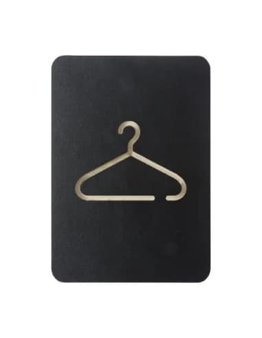 Plaque signalétique noire Europel vestiaire