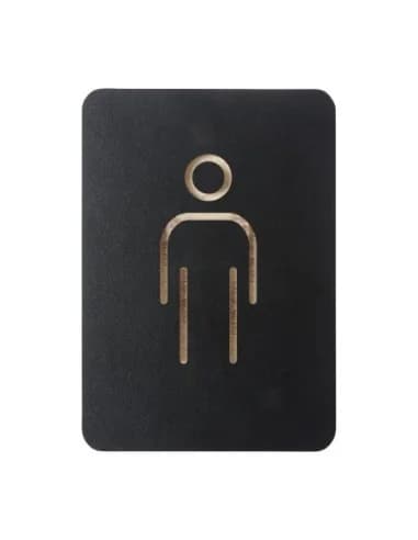 Plaque signalétique noire Europel homme