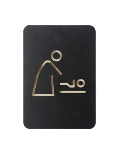 Plaque signalétique noire Europel table à langer