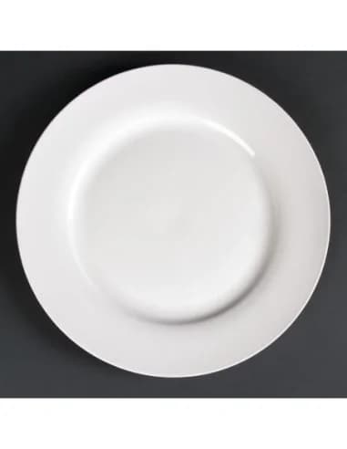 Assiettes rondes à bord large Olympia Lumina 270mm (Lot de 4)