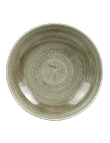 Assiettes coupes rondes Churchill Stonecast Patina Antique Green 182mm (Lot de 12)