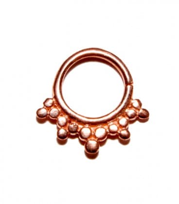 Septum 29 - ARGENT PLAQUE OR ROSE - 1,2mm ***SOLDE !!